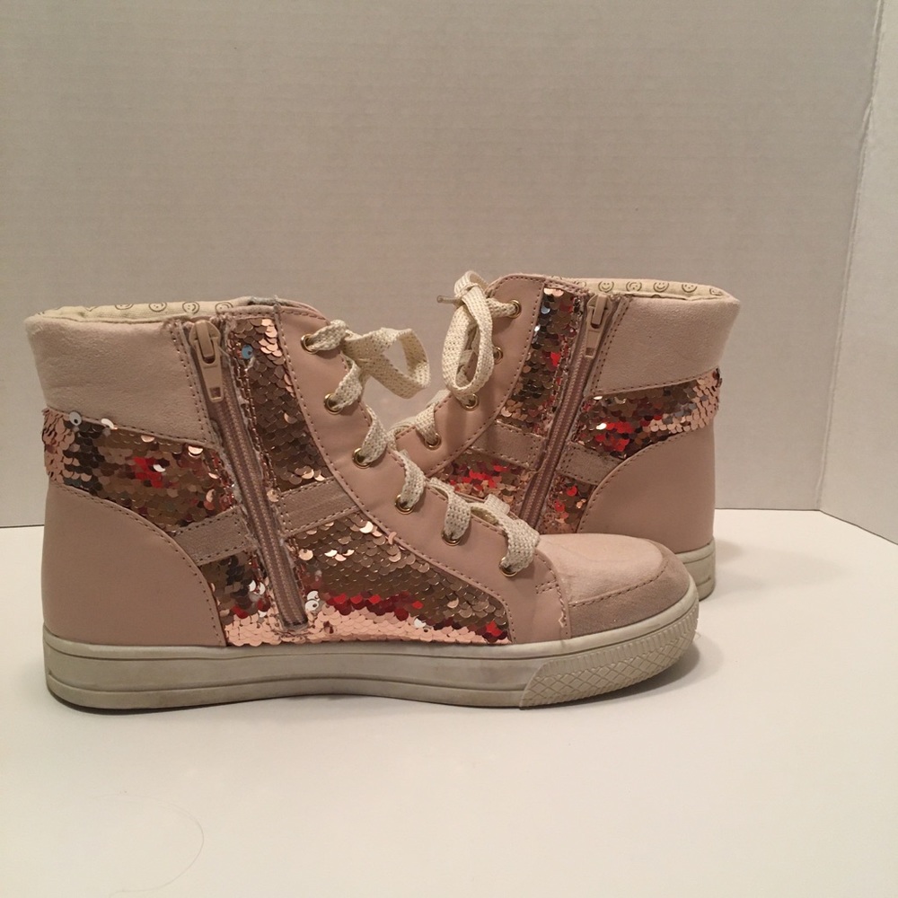 Justice sequin high tops women’s 7